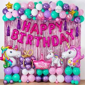 A Complete Birthday Home Decoration Package | Balloon Arch Kit +Balloons Garland Birthday Wedding Party Baby Shower Decor UK | Package 07