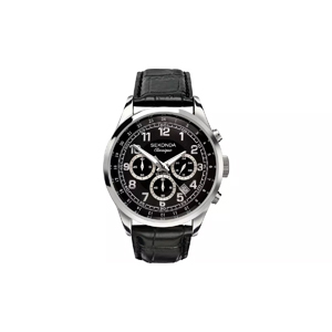 Sekonda Classique Men's Black Leather Strap Watch