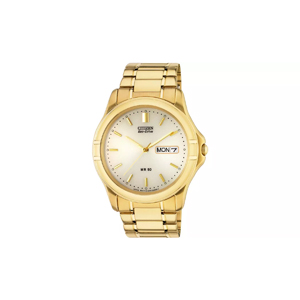 Citizen Eco-Drive Men's Gold Plated Bracelet Watch