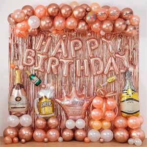 A Complete Birthday Home Decoration Package | Balloon Arch Kit +Balloons Garland Birthday Wedding Party Baby Shower Decor UK | Package 06