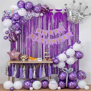 A Complete Birthday Home Decoration Package | Balloon Arch Kit +Balloons Garland Birthday Wedding Party Baby Shower Decor | Package 04