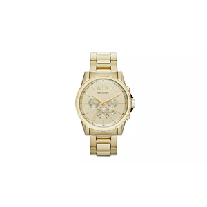 Armani Exchange Men's Gold Stainless Steel Bracelet Watch