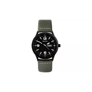 Sekonda Men's Green Suede Leather Strap Watch