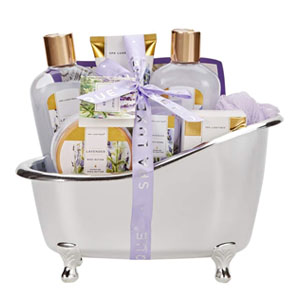 8 Piece Lavender Fashion Bath Set Tub Gift Set Perfect Birthday Present