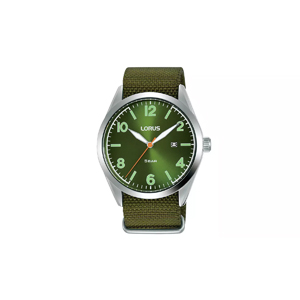 Lorus Men's Illuminating Green Nylon Strap Watch
