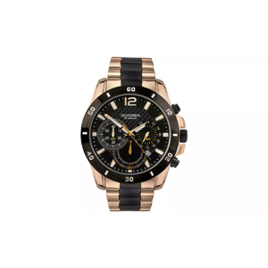 Sekonda Men's Chronograph Black and Rose Gold Plated Watch